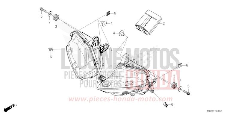 PROJECTEUR de CBR1000RR SP SP1 SP2 MAT PEARL MORION BLACK (NHC33) 2024